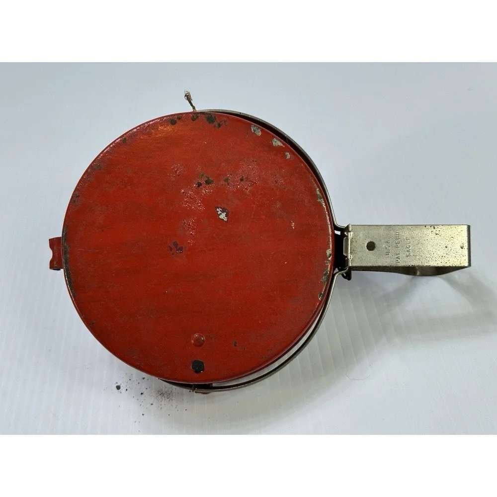 Rare 1930's Embury Mfg Co Warsaw NY USA Red Metal‎ Magnifying Glass Top Lantern